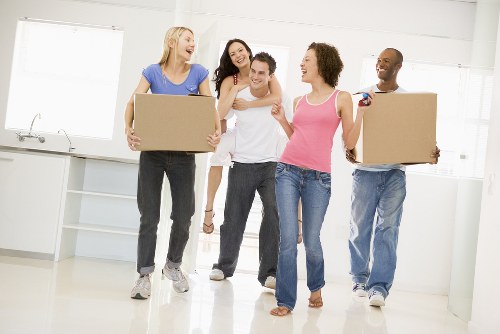 Student storage solutions in Brentford with packed boxes