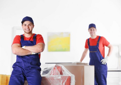 Flat removals team preparing a Brentford apartment move