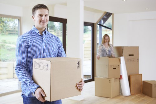 Business moving day in Brentford with coordinated office relocation services