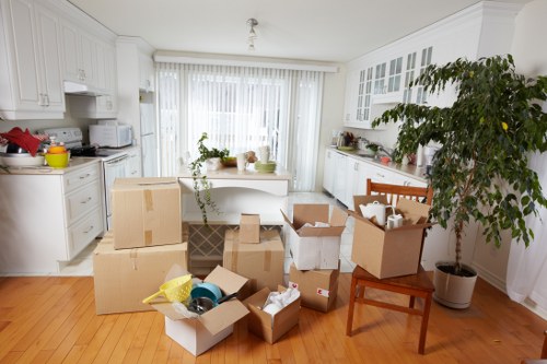 Organized student belongings stored safely in Brentford