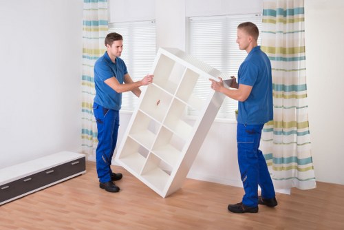 Business inventory stored safely in a Brentford short-term storage unit